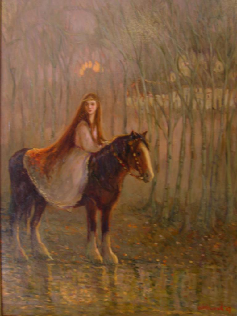 Giclee English horse figure Gaelic legend