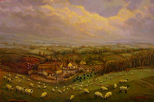 English landscape Giclee farm