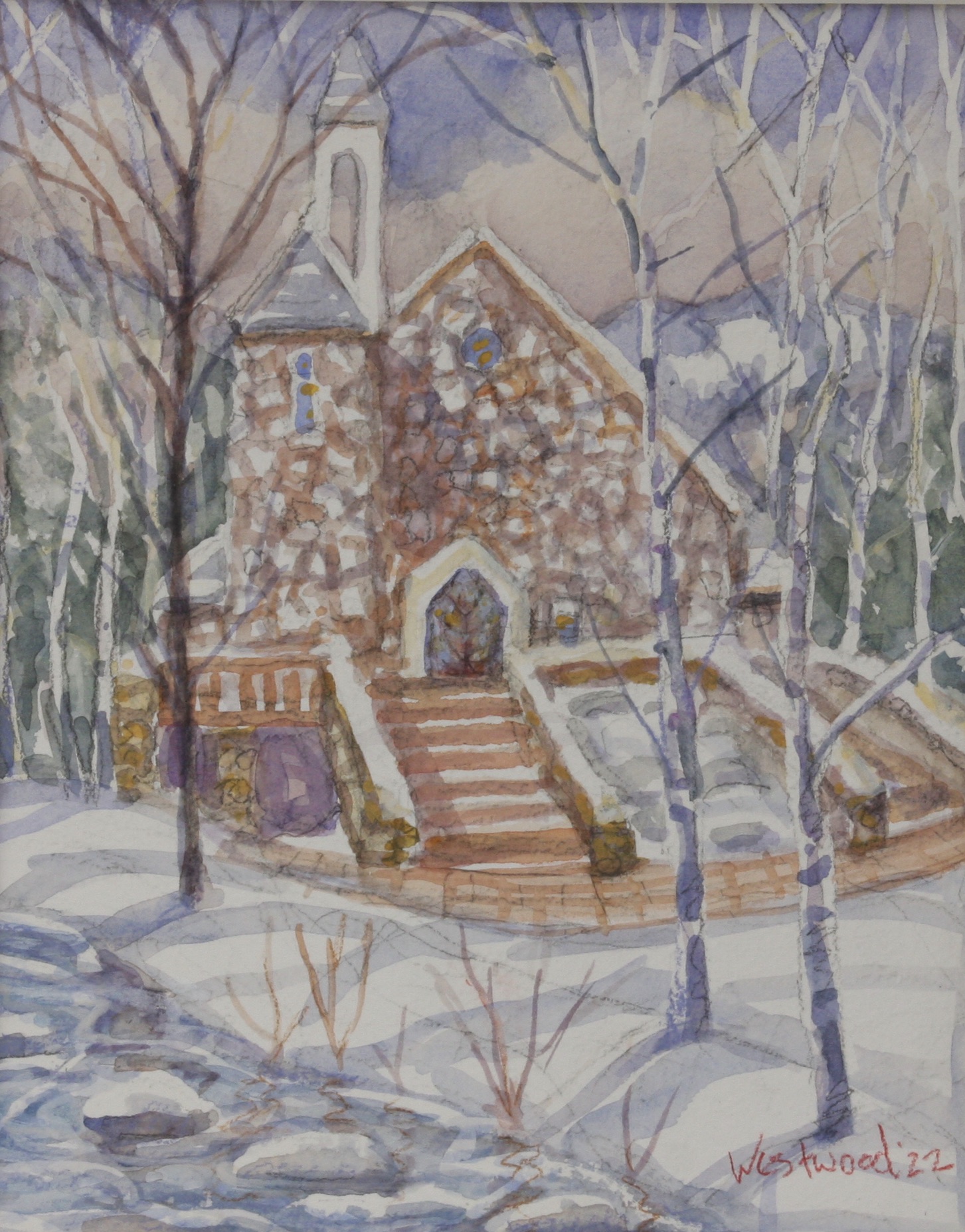 Beaver Creek chapel watercolor